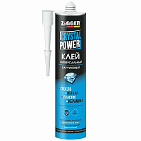 Жидкие гвозди  "ZIGGER" CRISTAL POWER каучуковый  прозрачный универсальный 320г.(24 шт)