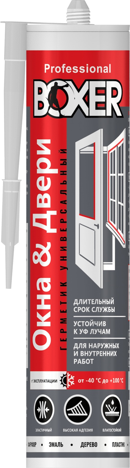 Boxer U,герметик силиконовый унив.бесцвет., 290гр (24шт)
