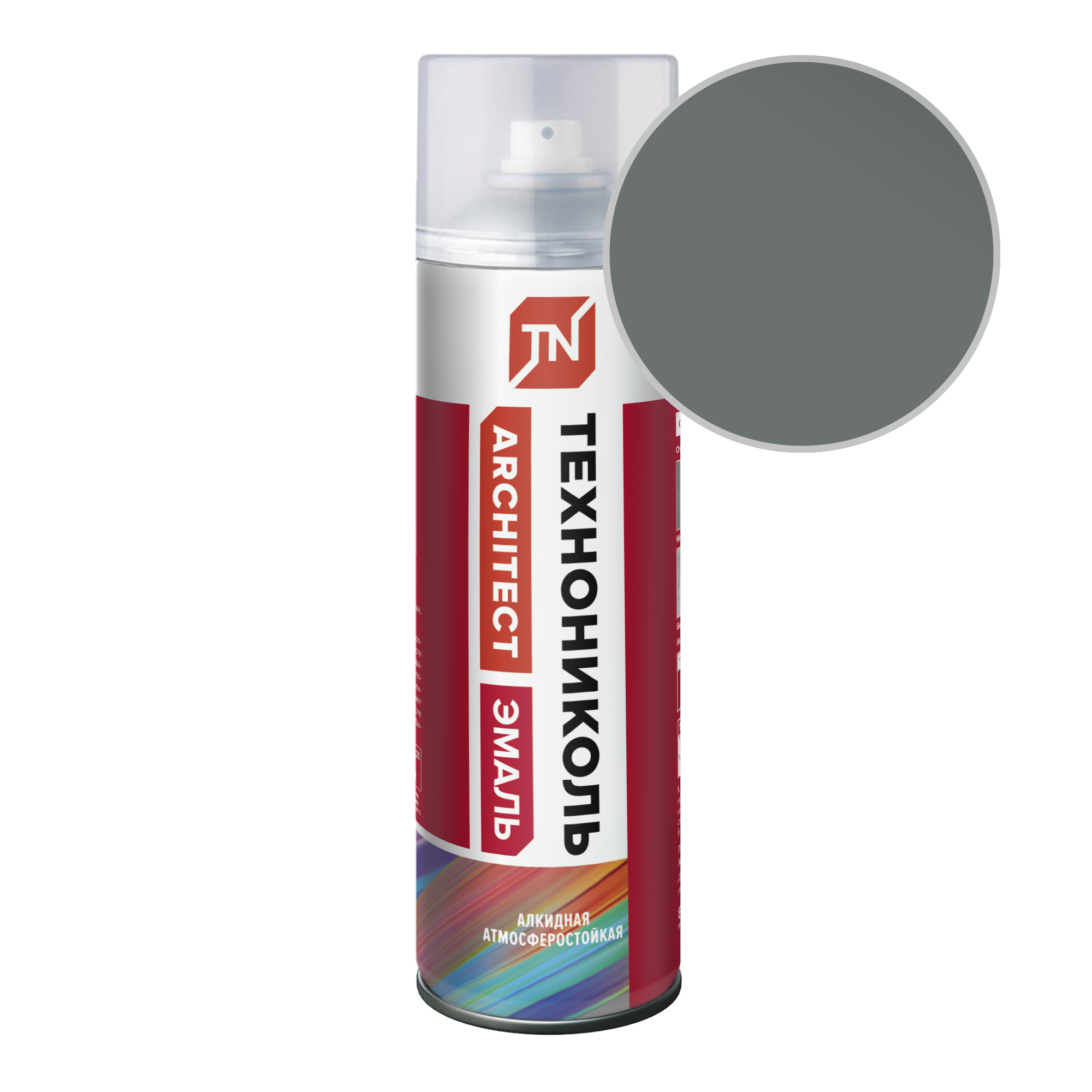 Эмаль аэрозольная ТЕХНОНИКОЛЬ мышино-серый 7005 (12шт)