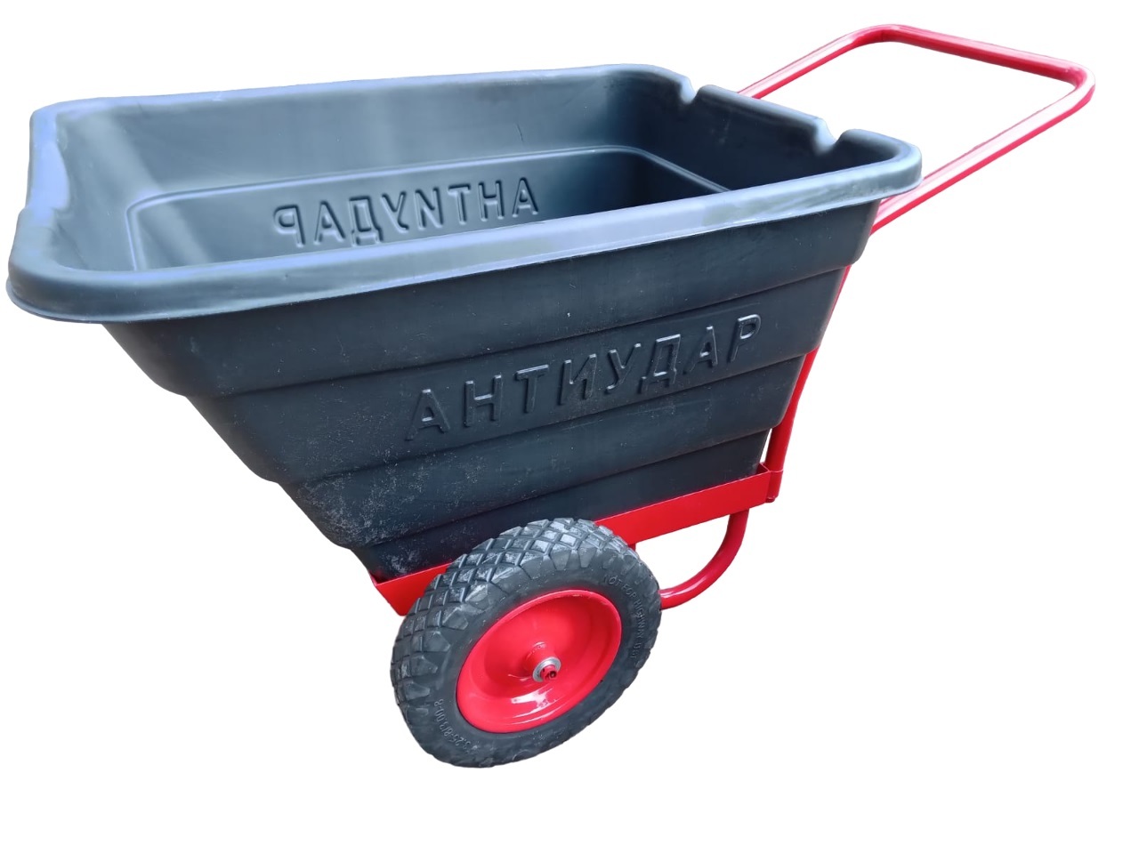 Тачка Слоненок 250л Антиударная, корыто пластиковое 200л, колесо 4.00/8