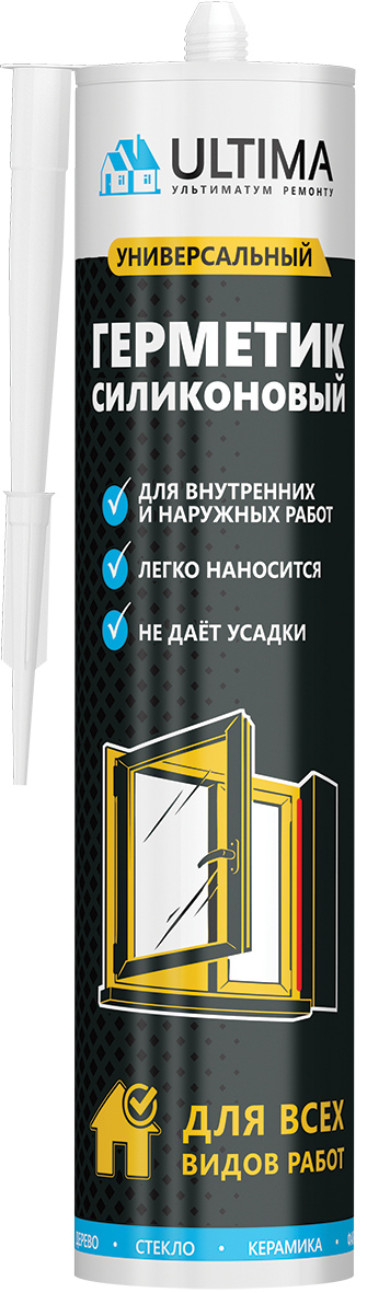 БЕЖЕВЫЙ Ultima U, герметик силиконовый универсальный бежевый, 280ml