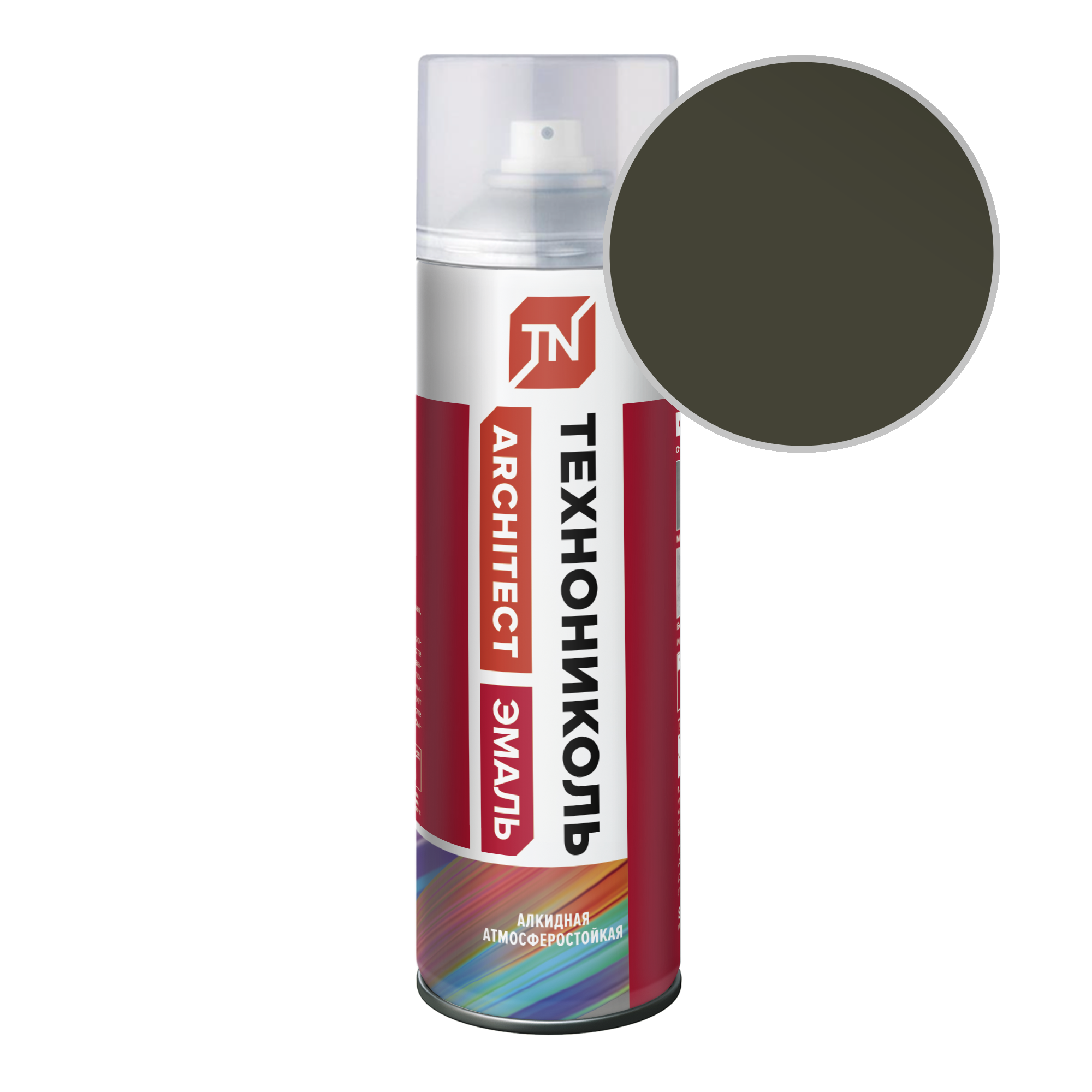 Эмаль аэрозольная ТЕХНОНИКОЛЬ защитный матовый 6014М (12шт)