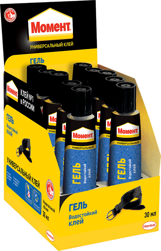 Клей Момент Гель 30мл. в шоу-боксе (10шт/120шт)