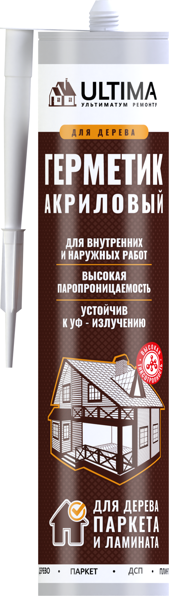 ULTIMA, герметик акриловый для дерева, ВЕНГЕ, 300гр