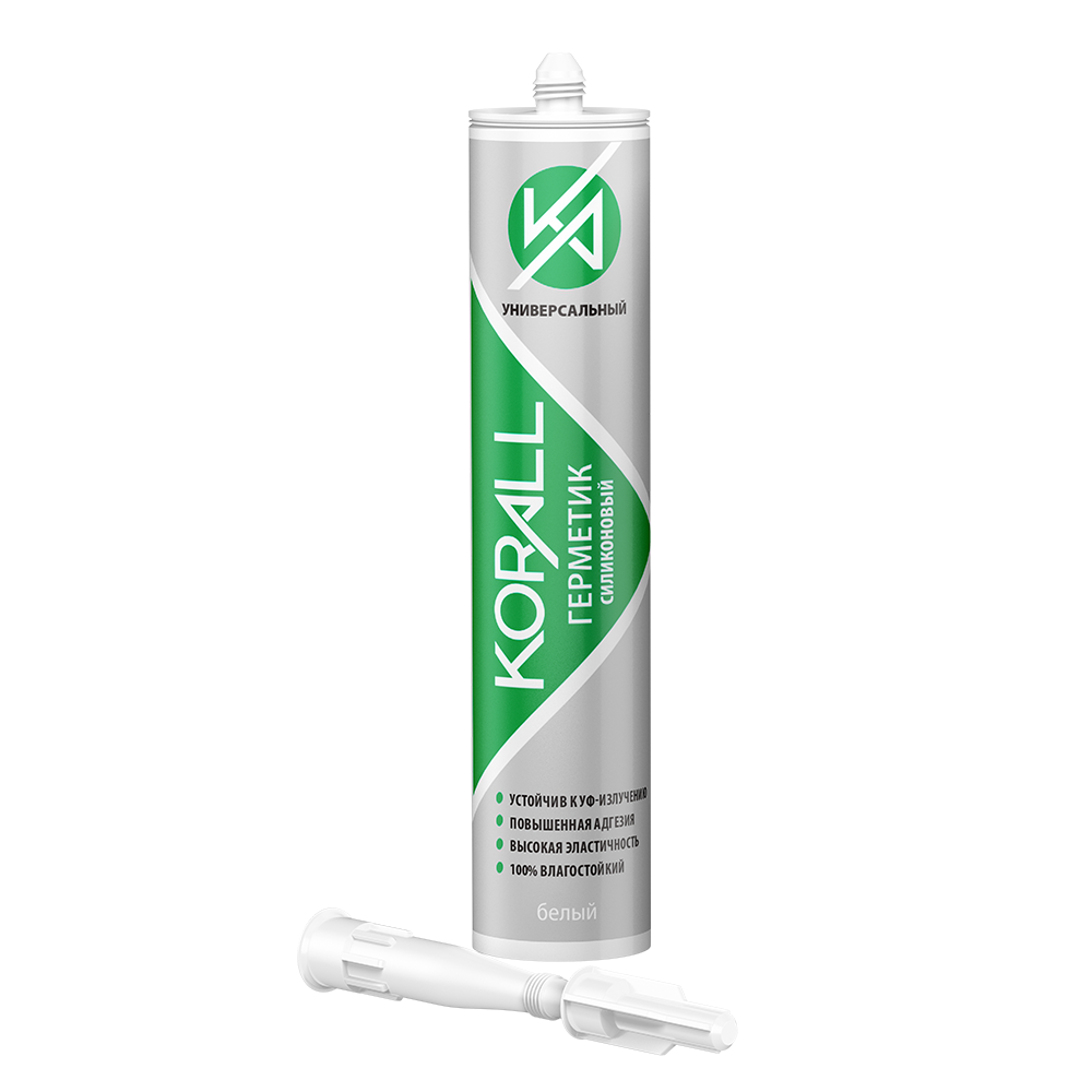 Герметик KORALL силиконовый унив. БЕЛЫЙ, 280мл(24шт)