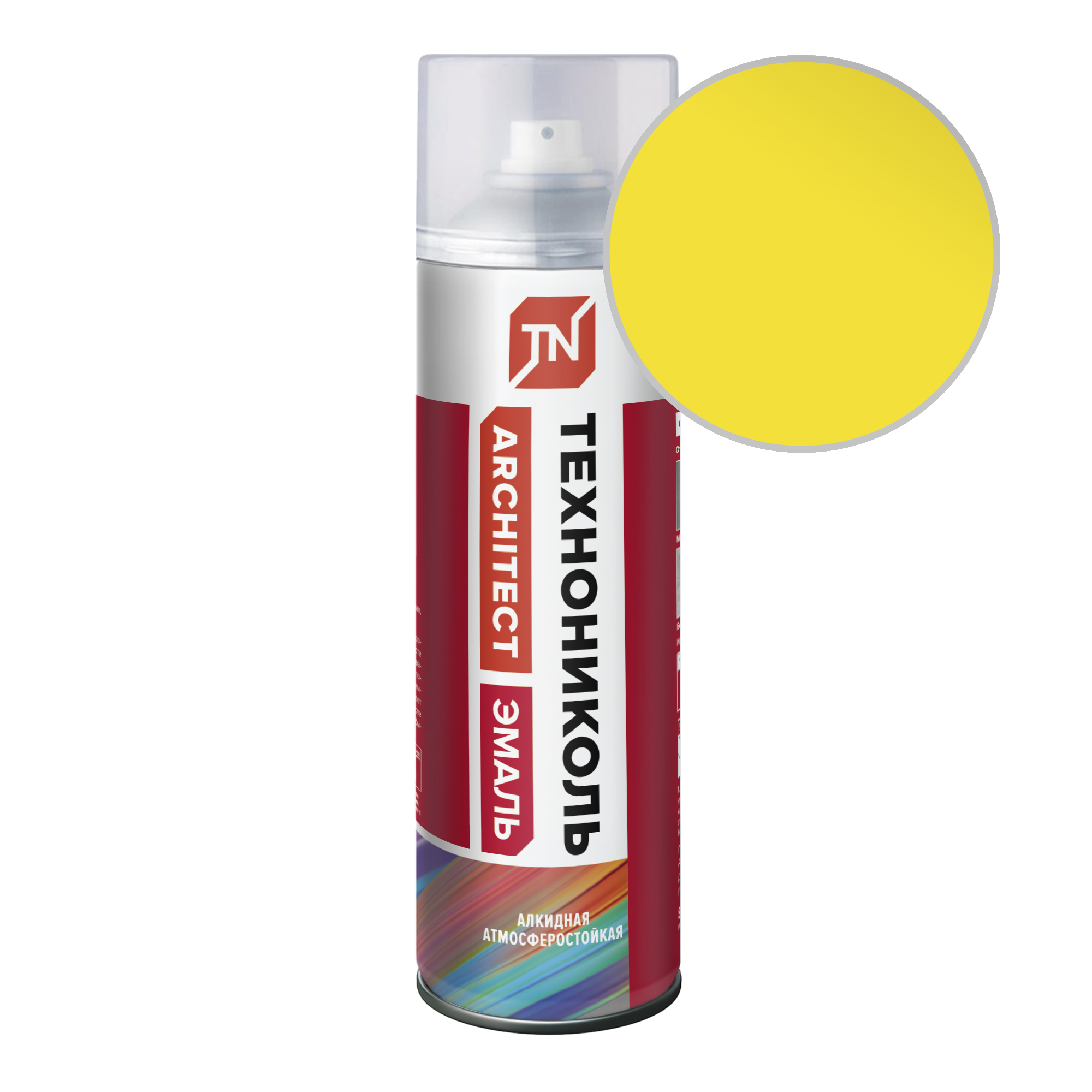 Эмаль аэрозольная ТЕХНОНИКОЛЬ желтая 1018 (12шт)
