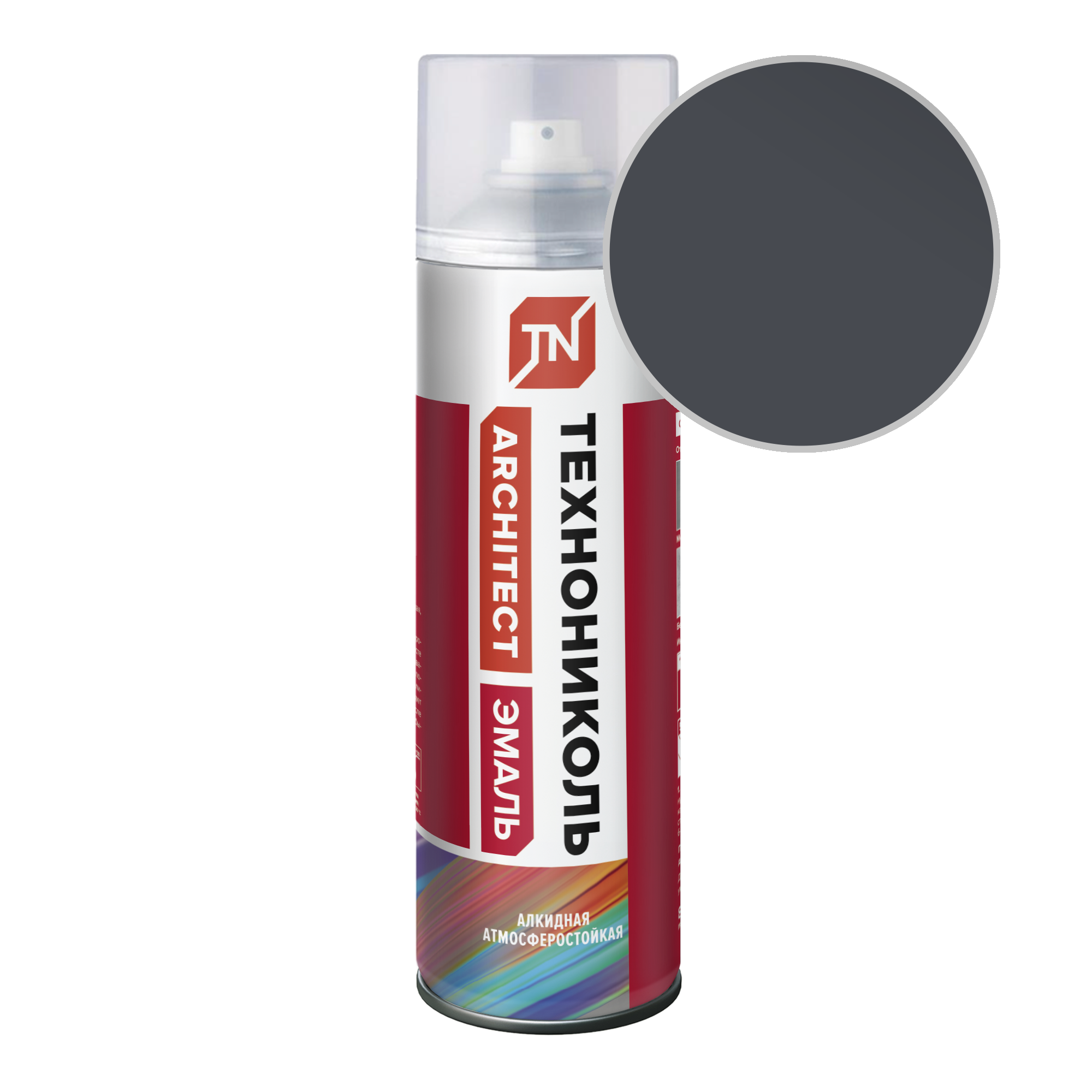 Эмаль аэрозольная ТЕХНОНИКОЛЬ графитовый серый 7024 (12шт)