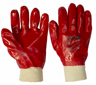 Перчатки трикотажные с полным ПВХ покрытием BOXER (12/120)(р.10)