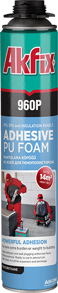 Akfix 960Р Профессиональная  клей-пена всесезонная, 800мл.(12шт)