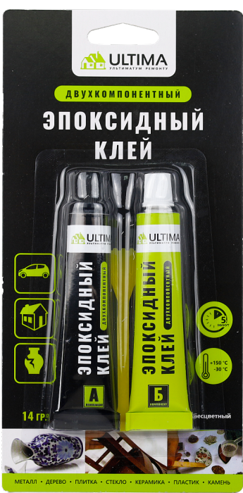 Ultima Epoxy эпоксидный клей ЧЁРНЫЙ, 7+7гр (1уп - 10шт)