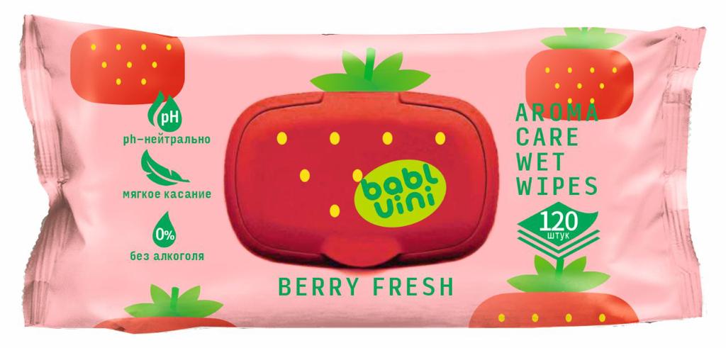 Салфетки влажные BablUini Клубника 120 шт (10 уп) BU-BF 120
