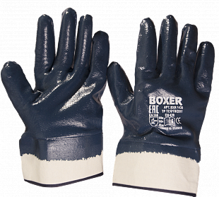 Перчатки с нитриловым покрытием, крага, обливные BOXER (12/120)(р.10)