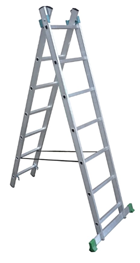 Алюминиевая двухсекционная лестница 2*6 (1,69/2,54м)
