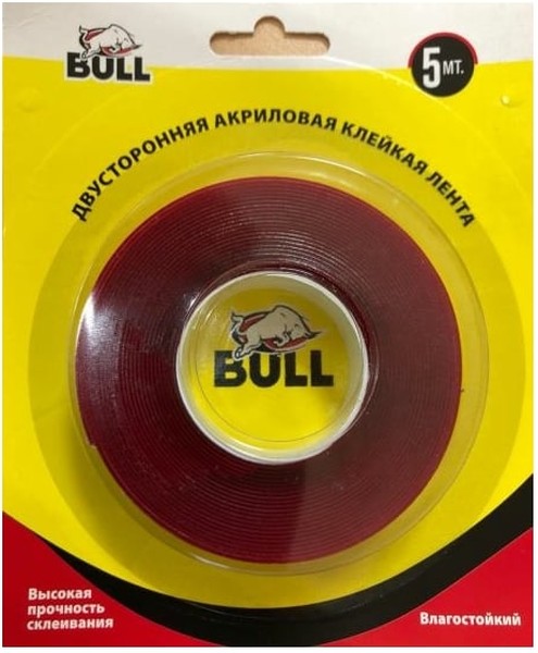 BULL Акриловый двухсторонний скотч 20мм*5мт