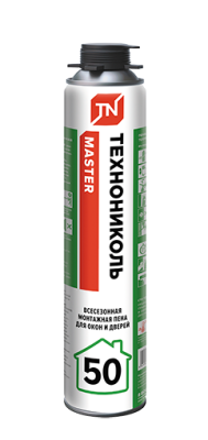 Пена монтажная  ТЕХНОНИКОЛЬ MASTER 50 всесезонная,12шт.