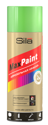 Sila HOME Max Paint, эмаль аэрозольная флуоресцентная, ЗЕЛЕНЫЙ 520мл (12шт)