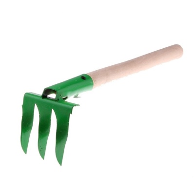 Грабли 3-х зубые витые, эмаль с черенком ГВ-3 (10шт)