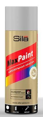Sila HOME Max Paint, эмаль аэрозольная универс., СВЕТЛО-СЕРЫЙ RAL7035, 520мл (12шт)