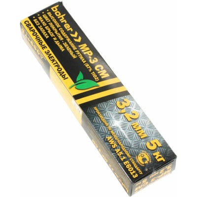 Электроды BOHRER МР-3 СМ d 3,2 mm (зеленые, нат.рутил(87%TiO2) фас. 5кг (20кг)