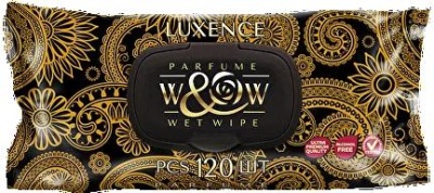 Салфетки влажные W&W Black парфюм 120 шт (10 уп) WB-120