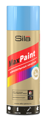 Sila HOME Max Paint, эмаль аэрозольная универс., ГОЛУБОЙ RAL5012, 520мл (12шт)