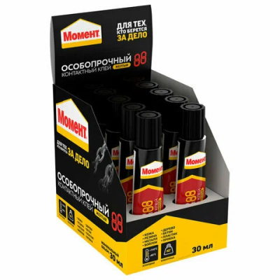 Клей Момент 88 универсальный,30мл. в шоу-боксе (10шт/120шт)
