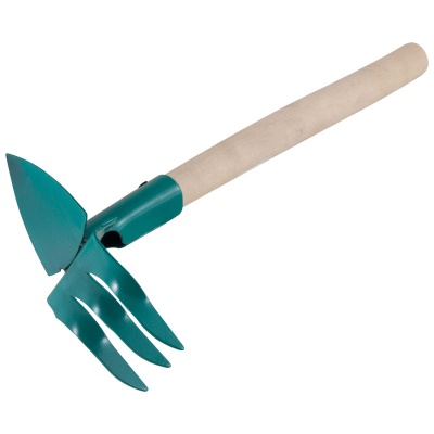 Мотыжка комбинир. 3-х зубая с лепестком с чер.(10шт)