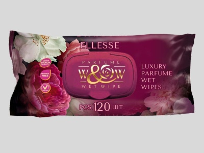 Салфетки влажные W&W Ellese 120 шт (12 уп) FL-120