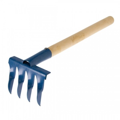 Грабли 4-х зубые витые, эмаль с черенком ГВ-4 (10шт)