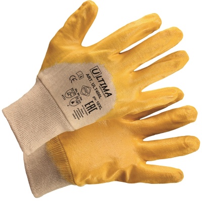 Перчатки ULTIMA 400L с облегченным нитриловым покр., полуобливные(12/144)(10/XL)