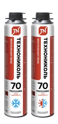 Пена монтажная профессиональная ТЕХНОНИКОЛЬ 70 PROFESSIONAL всесезонная,12*1020 гр.