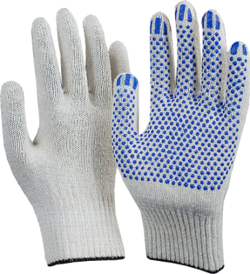 Перчатки ДГ 5н ПВХ "ТОЧКА" белый стандарт 7.5кл(10/300)