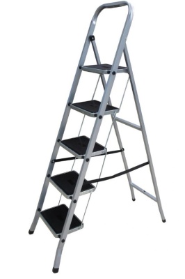 Стремянка Стальная 5 ст. широкая антискользящая ступень (1,14м)(2шт)