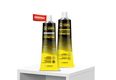 РЕМОНТ на 100%  герметик санитарный Белый, 80мл.(12шт)