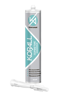 Герметик KORALL силиконовый САНИТАРНЫЙ ПРОЗРАЧНЫЙ, 280мл(24шт)