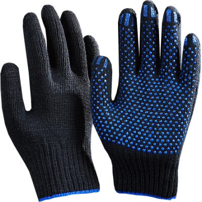 Перчатки ДГ 5н ПВХ "ТОЧКА" черный стандарт 7.5кл(10/300)