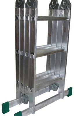 Лестница трансформер ПРОФ.СЕРИЯ 4*4 с двумя стабилизаторами (1,26/4,67м)