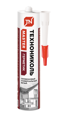Герметик ТЕХНОНИКОЛЬ УНИВЕРСАЛЬНЫЙ силиконовый,БЕЛЫЙ, картридж,12*280 мл