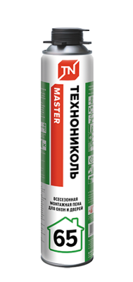 Пена монтажная  ТЕХНОНИКОЛЬ MASTER 65 всесезонная,12шт.