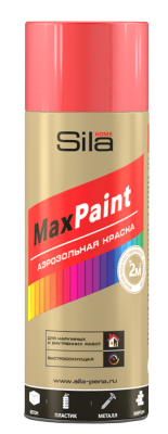 Sila HOME Max Paint, эмаль аэрозольная универс., КРАСНЫЙ RAL3020, 520мл (12шт)