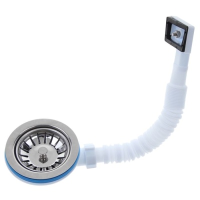 Перелив Ани д/мойки 3 1/2" с прямоуг.верт.корпусом(20шт) N305S