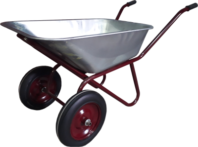 Тачка строительная двухколесная ТСД-16 литые колеса (105л)