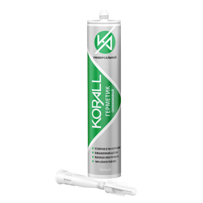 Герметик KORALL силиконовый унив. БЕЛЫЙ, 280мл(24шт)