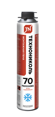 Пена монтажная профессиональная ТЕХНОНИКОЛЬ 70 PROFESSIONAL зимняя,12*1020 гр.