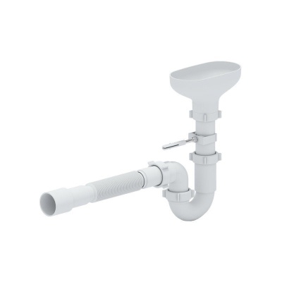 Сифон Ани 1 1/2*40 прямоточный с разрывом струи и гибкой трубой40*40/50 DR0115 (25шт.)