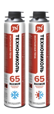 Пена монтажная профессиональная ТЕХНОНИКОЛЬ 65 MAXIMUM всесезонная,12*990 гр.